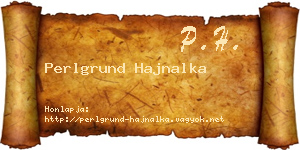 Perlgrund Hajnalka névjegykártya